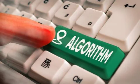 Text sign showing Algorithm. Conceptual photo a method or set of rules for Stock Photos