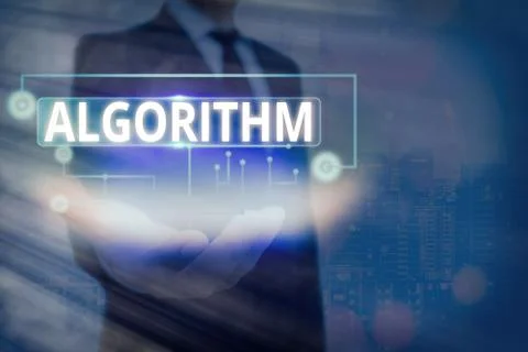 Text sign showing Algorithm. Conceptual photo procedure for solving a problem or Stockfoto's
