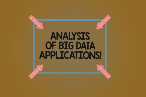 Text sign showing Analysis Of Big Data Applications. Conceptual photo Illustrazione stock