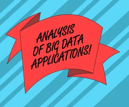 Text sign showing Analysis Of Big Data Applications. Conceptual photo Stock Illustration