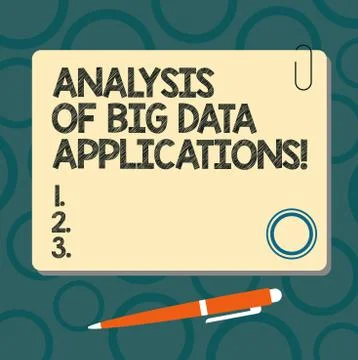 Text sign showing Analysis Of Big Data Applications. Conceptual photo Stock Illustration