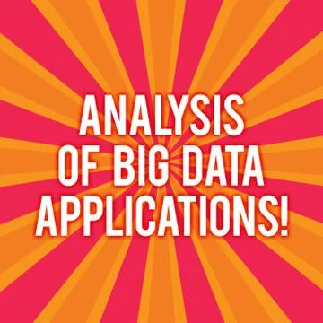 Text sign showing Analysis Of Big Data Applications. Conceptual photo Illustrazione stock
