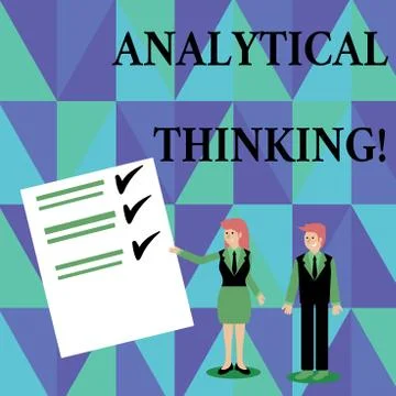 Text sign showing Analytical Thinking. Conceptual photo break down complex 스톡 일러스트