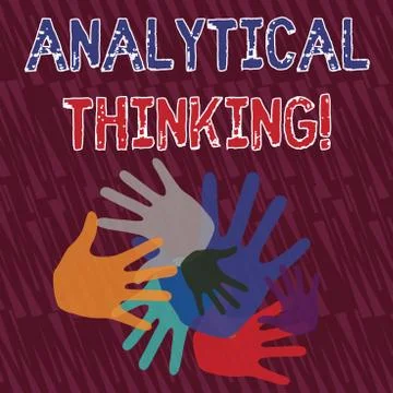 Text sign showing Analytical Thinking. Conceptual photo break down complex 스톡 일러스트