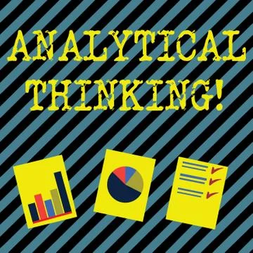 Text sign showing Analytical Thinking. Conceptual photo break down complex 스톡 일러스트