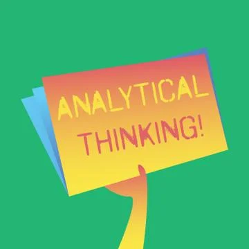 Text sign showing Analytical Thinking. Conceptual photo break down complex 스톡 일러스트