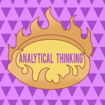 Text sign showing Analytical Thinking. Conceptual photo break down complex 스톡 일러스트