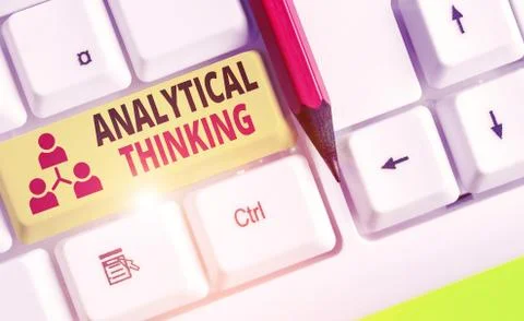 Text sign showing Analytical Thinking. Conceptual photo break down complex Stock Photos