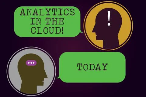 Text sign showing Analytics In The Cloud. Conceptual photo New modern online Illustrazione stock