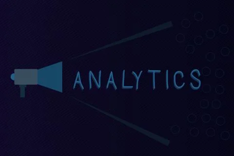 Text sign showing Analytics. Conceptual photo systematic computational analysis Stock Illustration