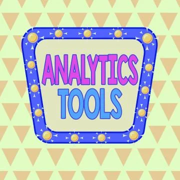 Text sign showing Analytics Tools. Conceptual photo pieces of web application Stock Illustration