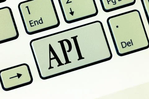 Text sign showing Api. Conceptual photo Tools for building software Computer Stock Photos