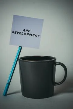 Text sign showing App Development, Business idea producing computer software  Stock Photos