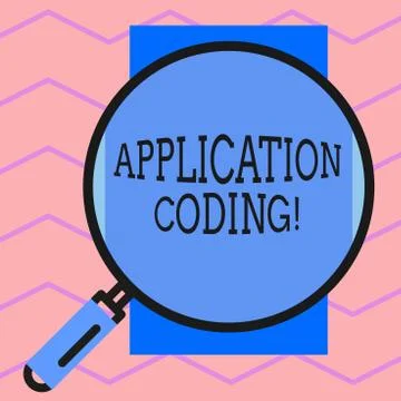 Text sign showing Application Coding. Conceptual photo process by which a mob Stock Illustration