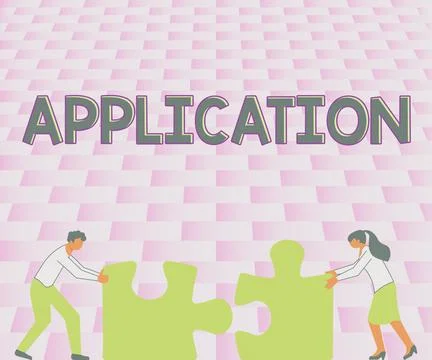 Text sign showing Application. Concept meaning an order for something formal and Stock Illustration
