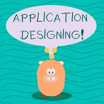 Text sign showing Application Designing. Conceptual photo develops software 스톡 일러스트