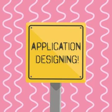 Text sign showing Application Designing. Conceptual photo develops software 스톡 일러스트