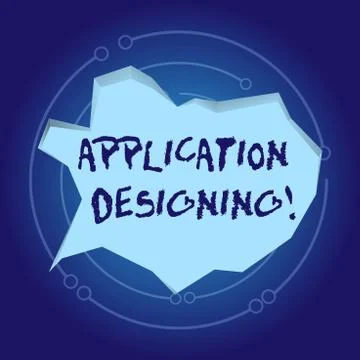 Text sign showing Application Designing. Conceptual photo develops software 스톡 일러스트