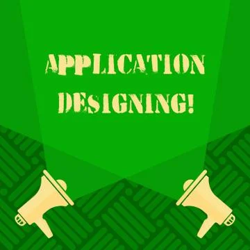 Text sign showing Application Designing. Conceptual photo develops software イラスト素材