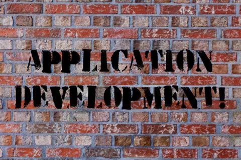Text sign showing Application Development. Conceptual photo process of creati 写真素材