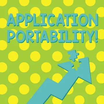 Text sign showing Application Portability. Conceptual photo software designed イラスト素材
