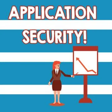Text sign showing Application Security. Conceptual photo methods to protect 스톡 일러스트