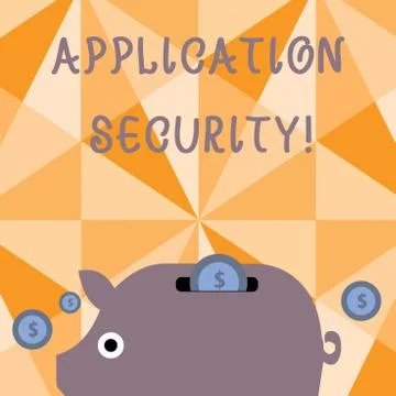 Text sign showing Application Security. Conceptual photo methods to protect Stock Illustration