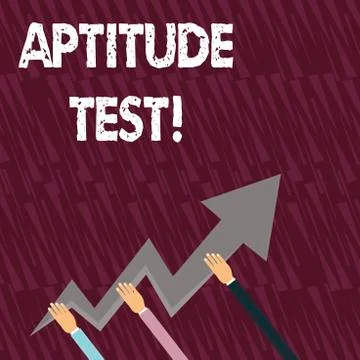 Text sign showing Aptitude Test. Conceptual photo designed to determine a Illustration