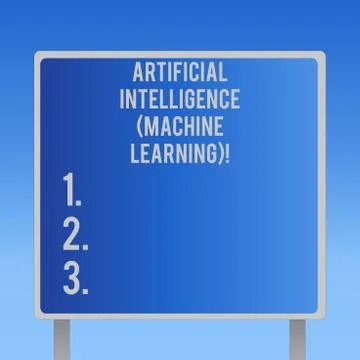 Text sign showing Artificial Intelligence Machine Learning. Conceptual photo Stock Illustration