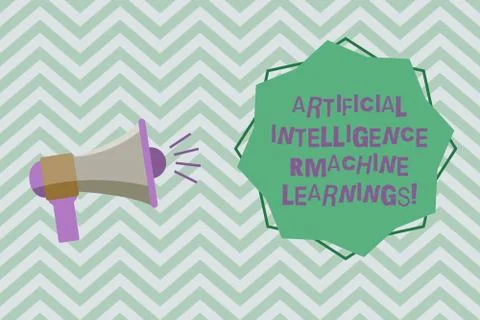 Text sign showing Artificial Intelligence Machine Learning. Conceptual photo 库存插图