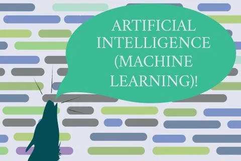 Text sign showing Artificial Intelligence Machine Learning. Conceptual photo 스톡 일러스트