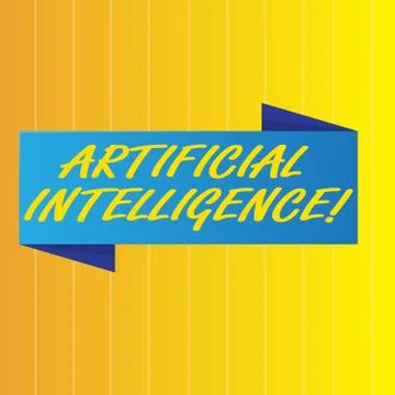 Text sign showing Artificial Intelligence. Conceptual photo perform tasks nor Stock Illustration