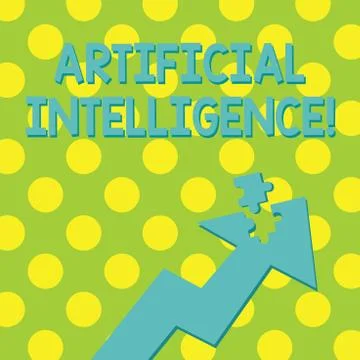 Text sign showing Artificial Intelligence. Conceptual photo perform tasks nor Stock Illustration