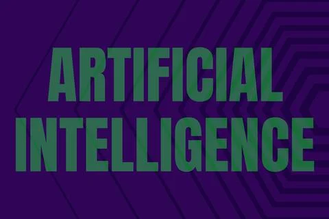 Text sign showing Artificial Intelligence. Business idea programmed to think イラスト素材