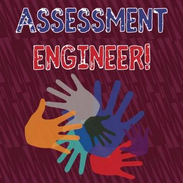 Text sign showing Assessment Engineer. Conceptual photo gives solutions to the 스톡 일러스트
