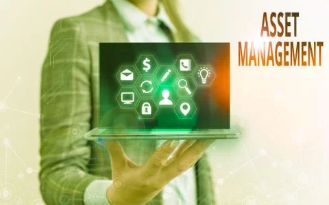 Text sign showing Asset Management. Conceptual photo analysisaged investment of Stock Photos