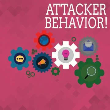Text sign showing Attacker Behavior. Conceptual photo analyze and predict the 스톡 일러스트