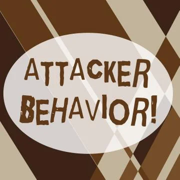 Text sign showing Attacker Behavior. Conceptual photo analyze and predict the Illustrazione stock