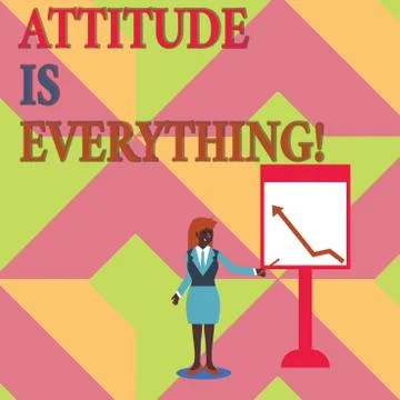 Text sign showing Attitude Is Everything. Conceptual photo Personal Outlook Stock Illustration