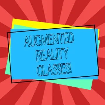 Text sign showing Augmented Reality Glasses. Conceptual photo Digital eye Stock Illustration