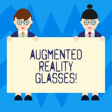 Text sign showing Augmented Reality Glasses. Conceptual photo Digital eye 스톡 일러스트