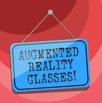 Text sign showing Augmented Reality Glasses. Conceptual photo Digital eye Stock Illustration
