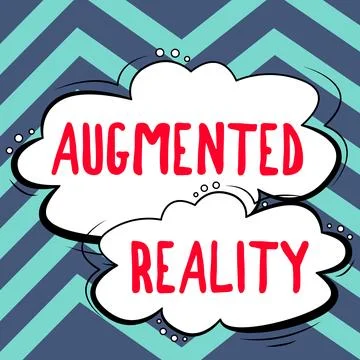 Text sign showing Augmented Reality. Word for technology that imposes computer Stockillustratie