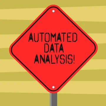 Text sign showing Automated Data Analysis. Conceptual photo Asking someone if Illustrazione stock