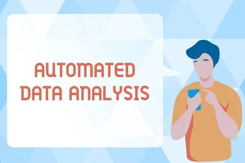 Text sign showing Automated Data Analysis. Business showcase Artificial Stockillustratie