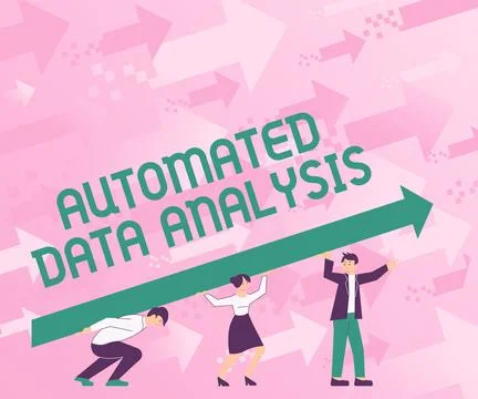 Text sign showing Automated Data Analysis. Concept meaning automatic decision Stock Illustration