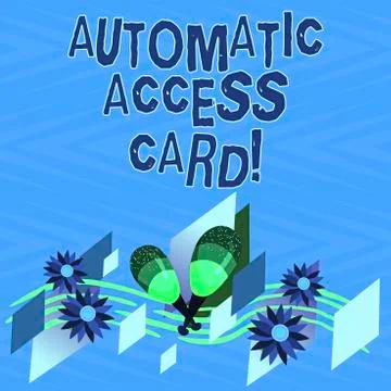 Text sign showing Automatic Access Card. Conceptual photo used to control entry Ilustración de archivo