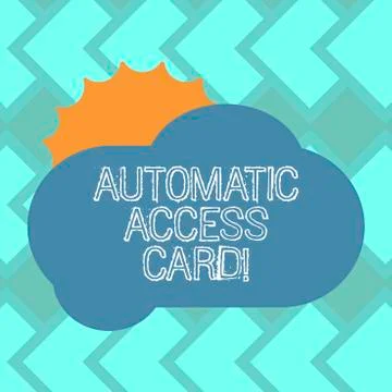 Text sign showing Automatic Access Card. Conceptual photo used to control entry Ilustración de archivo