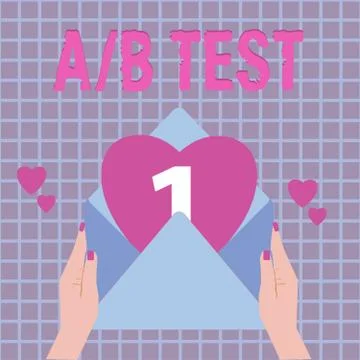Text sign showing A B Test. Conceptual photo Simple short questionnaire Research Stock Illustration