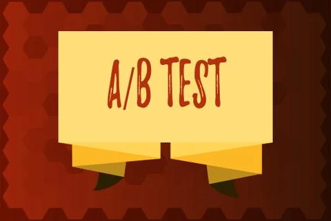 Text sign showing A B Test. Conceptual photo Simple short questionnaire Research Stockillustratie